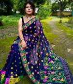Soft Dhakai Jamdani Saree