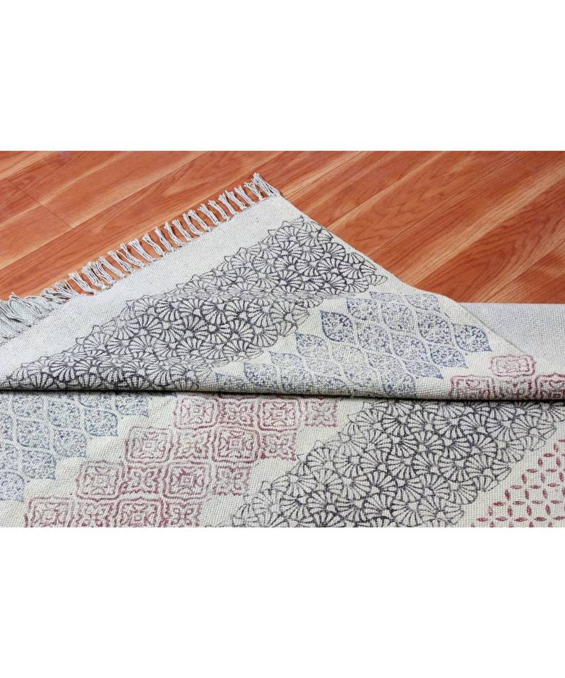 12x18 Ft Outdoor Patio Rug Yoga Garden Rug Hand Block Printed Rug