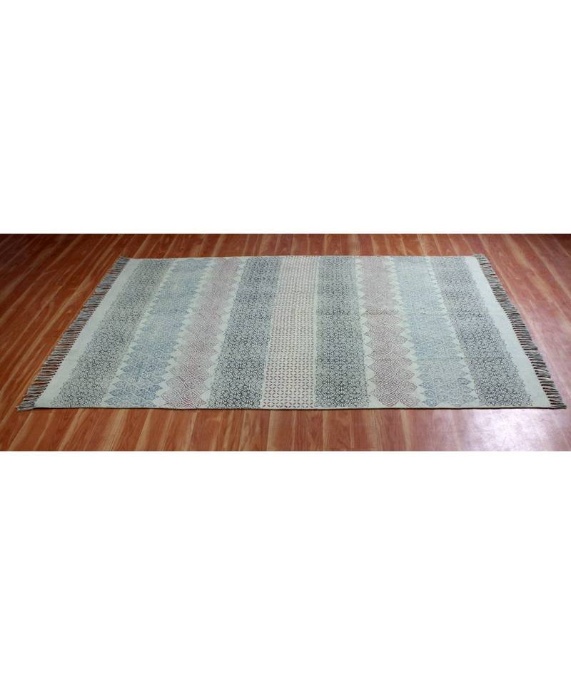 9x9 Ft Outdoor Patio Rug Yoga Garden Rug Hand Block Printed Rug Kitchen