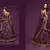 Purple Thread, Zari, Dori, and Sequins Embroidered Art Silk Semi Stitched Bridal Lehenga