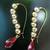 GoldenBeadsMaroonDropEarrings