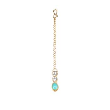 Classy Choker Style Ad Turquoise Stone Necklace Set With Matching Earrings For Women 5