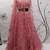 Dusty Pink Thread with Sequins embroidered net semi stitched wedding lehenga