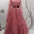 Dusty Pink Thread with Sequins embroidered net semi stitched wedding lehenga