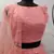 Peach Thread with Sequins embroidered net semi stitched wedding lehenga
