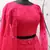 Rani pink Thread with Sequins embroidered net semi stitched party lehenga