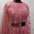 Dusty Pink Thread with Sequins embroidered net semi stitched wedding lehenga