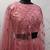 Dusty Pink Thread with Sequins embroidered net semi stitched wedding lehenga