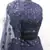 Navy-blue Thread with Sequins embroidered net semi stitched wedding lehenga