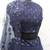 Navy-blue Thread with Sequins embroidered net semi stitched wedding lehenga