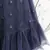 Navy-blue Thread with Sequins embroidered net semi stitched wedding lehenga