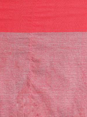 White hand woven pure cotton saree with blouse 4