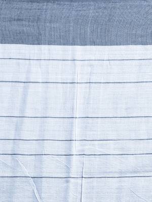 White hand woven pure cotton saree with blouse 5