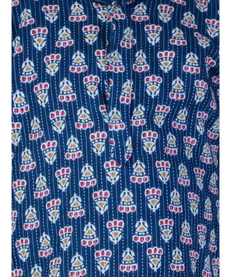 Block Print Cotton Kurta for Boys  Navy Blue 6