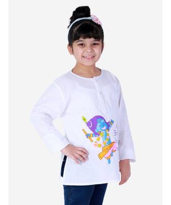 Cotton Holi Full Sleeve Kurta   White 1