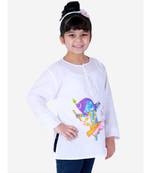 Cotton Holi Full Sleeve Kurta   White