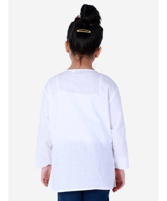 Cotton Holi Full Sleeve Kurta   White 5
