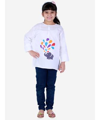 Cotton Holi Full Sleeve Kurta   White 1