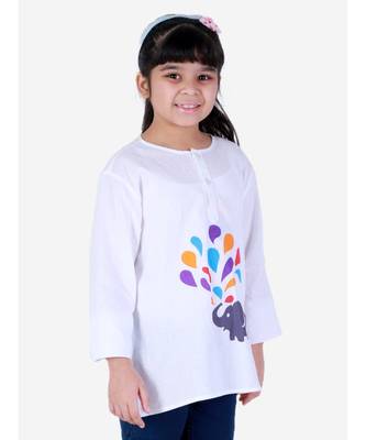 Cotton Holi Full Sleeve Kurta   White 4