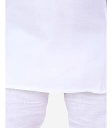 Stand Collar Cotton Kurta pajama White