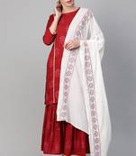 Indo Era Printed Straight Kurta with Sharara Dupatta Set