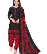 Black printed crepe salwar