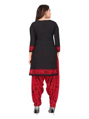 Black printed crepe salwar 3