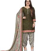 Mehendi printed crepe salwar