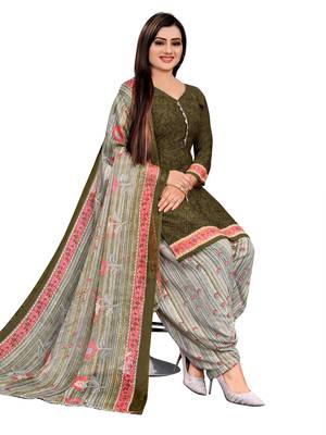 Mehendi printed crepe salwar 3