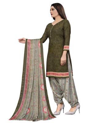 Mehendi printed crepe salwar 4