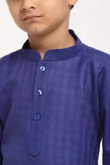Boys Royal Blue Cotton Kurta