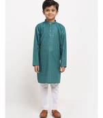 Boys Green Cotton Kurta