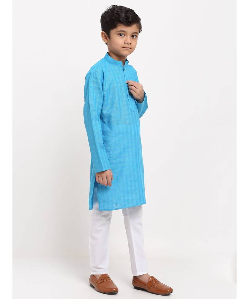 Boys Blue Cotton Kurta