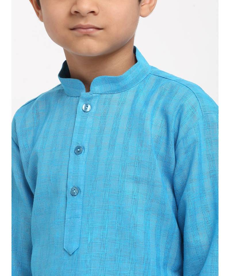 Boys Blue Cotton Kurta