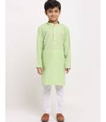 Boys Sea Green Cotton Kurta
