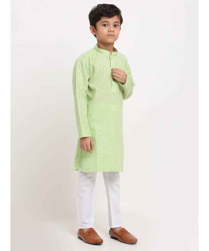 Boys Sea Green Cotton Kurta
