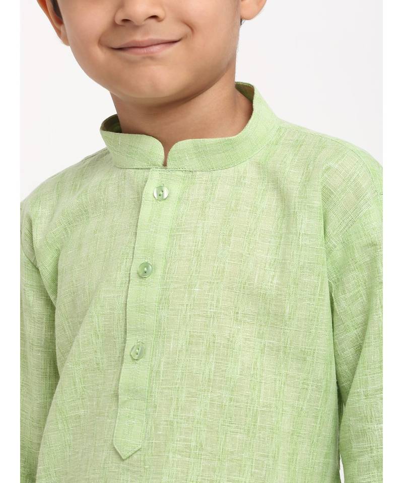 Boys Sea Green Cotton Kurta