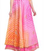 Pink printed cotton skirts