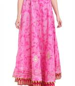 Pink printed cotton skirts