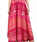 Magenta printed cotton skirts