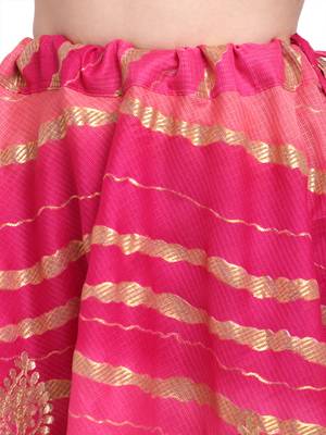 Magenta printed cotton skirts 5