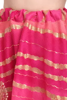 Magenta printed cotton skirts