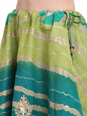 Green printed cotton skirts 5