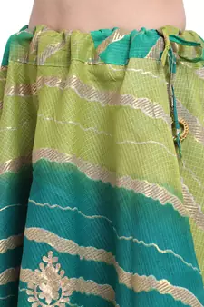 Green printed cotton skirts