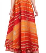 Orange printed cotton skirts
