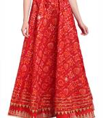 Red printed cotton skirts