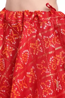 Red printed cotton skirts