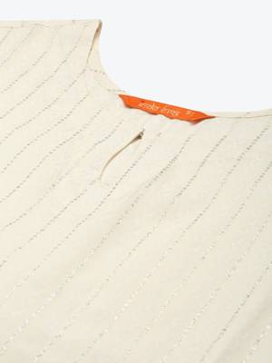 Indo Era white Embroidered Straight Kurta Palazzo With Dupatta Set 5