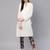 Indo Era White Solid Straight Kurtas