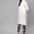 Indo Era White Solid Straight Kurtas